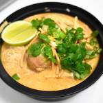 A dish of Khao Soi Gai at Kitchen of Thai Curries on Seward Street on Friday, Feb. 15, 2019. (Michael Penn | Juneau Empire)