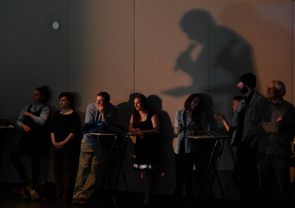 Audience members watch the Wearable Art show at Centennial Hall on Saturday, Feb. 16, 2019. (Michael Penn | Capital City Weekly)