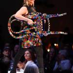 Artist Bobbi McCutcheon models her Leftovers at the Wearable Art show at Centennial Hall on Saturday, Feb. 16, 2019. (Michael Penn | Capital City Weekly)