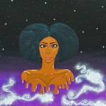 Melanin Auntie by Tahir McInnis at the Davis Gallery in Centennial Hall on Friday, Feb. 22, 2019. The Persisters are an all-female art collective, and their newest show Radical Self Love features dozens of self-portraits and opens for First Friday. (Michael Penn | Juneau Empire)