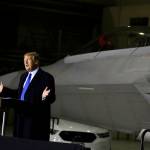 President Donald Trump speaks to service members at Joint Base Elmendorf-Richardson, Thursday, Feb. 28, 2019, in Anchorage, Alaska., during a refueling stop as he returns from Hanoi. (AP Photo/Evan Vucci)