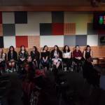 Ten contestants wait for one of three rounds at the annual Poetry Out Loud State Championships held at KTOOs @360 Studio on Thursday, March 7, 2019. (Michael Penn | Juneau Empire)