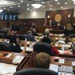 The Alaska House of Representatives discusses a joint resolution urging lease sales in the Arctic National Wildlife Refuge on March 11, 2019. (Mollie Barnes | Juneau Empire)