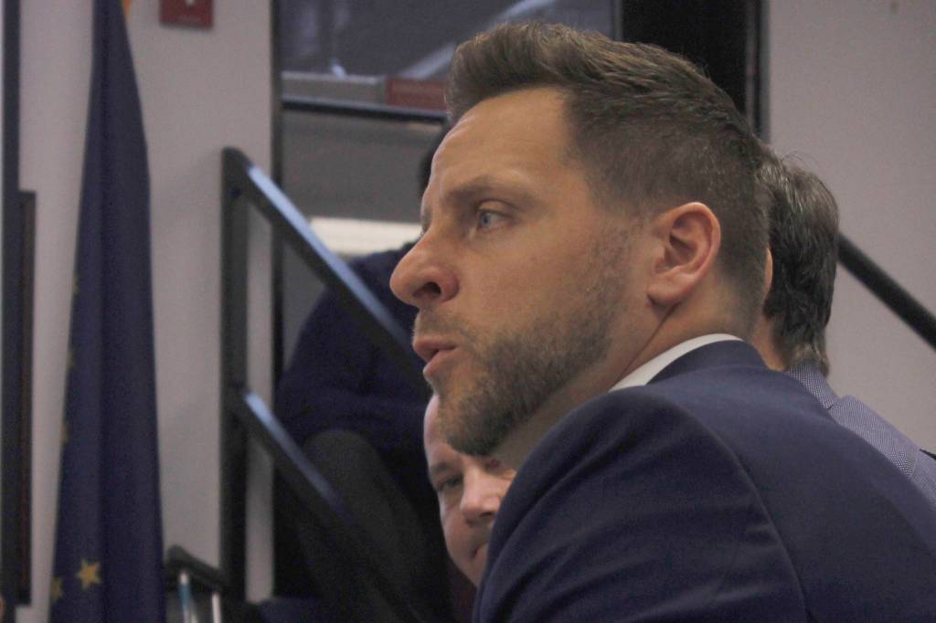 Department of Environmental Conservation Administrative Services Director Jeff Rogers answers a question during a meeting of the House Environmental Conservation Finance Subcommittee on Tuesday at the Alaska State Capitol. (Alex McCarthy | Juneau Empire)