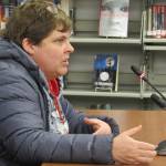 Juneau Education Association President Laura Mulgrew addresses the school board Tuesday, March 12, 2019. (Ben Hohenstatt | Juneau Empire)