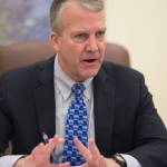 In this Feb. 21, 2019 photo, U.S. Sen. Dan Sullivan, R-Alaska, speaks during an interview with the Juneau Empire at the Capitol. (Michael Penn | Juneau Empire File)