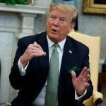 President Donald Trump speaks during a meeting with Irish Prime Minister Leo Varadkar in the Oval Office of the White House on Thursday, March 14, 2019, in Washington, D.C. (Evan Vucci | Associated Press)