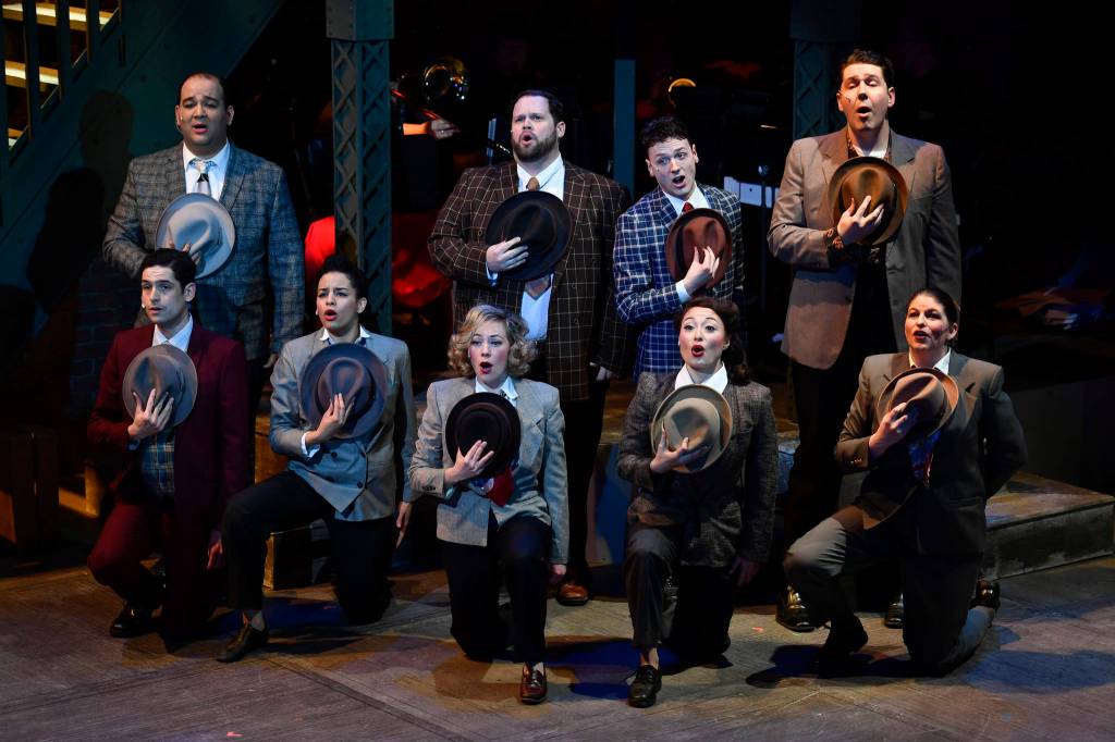 A performance of Guys and Dolls at Perseverance Theatre on Thursday, March 14, 2019. (Michael Penn | Juneau Empire)