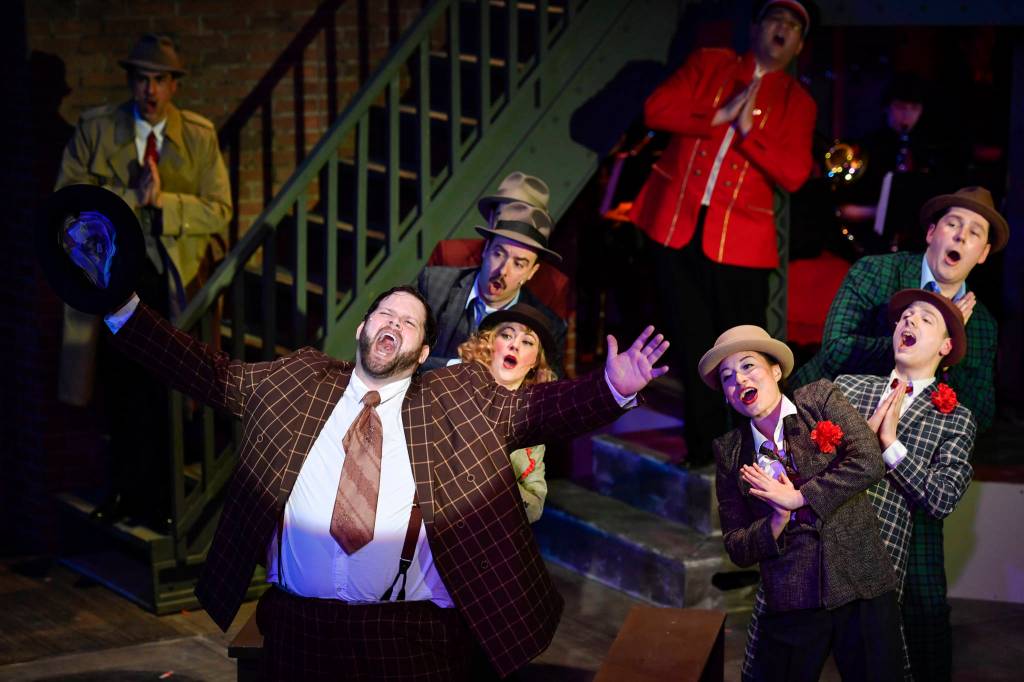A performance of Guys and Dolls at Perseverance Theatre on Thursday, March 14, 2019. (Michael Penn | Juneau Empire)