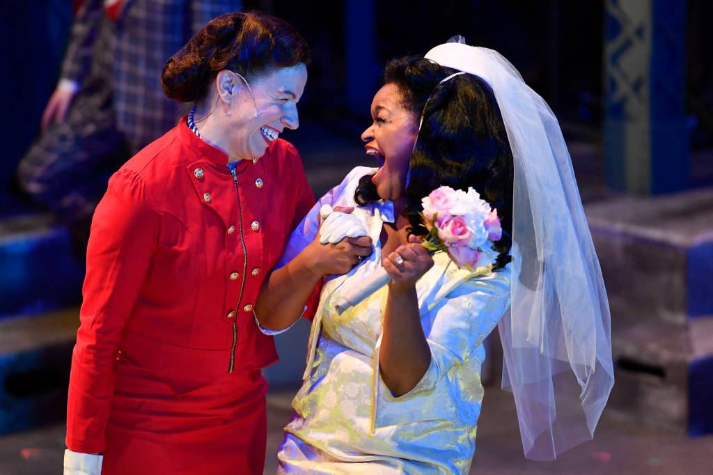 A performance of Guys and Dolls at Perseverance Theatre on Thursday, March 14, 2019. (Michael Penn | Juneau Empire)