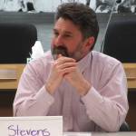 Lance Stevens, hospital board president, speaks during a joint meeting with the City and Borough of Juneau Assembly Tuesday, March 19, 2019. (Ben Hohenstatt | Juneau Empire)