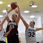 Skagway plays against Haines in the womens final at the Gold Medal Basketball Tournament on Saturday, March 23, 2019. Skagway won 58-49. (Michael Penn | Juneau Empire)