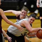 Skagway plays against Haines in the womens final at the Gold Medal Basketball Tournament on Saturday, March 23, 2019. Skagway won 58-49. (Michael Penn | Juneau Empire)