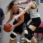 Skagway plays against Haines in the womens final at the Gold Medal Basketball Tournament on Saturday, March 23, 2019. Skagway won 58-49. (Michael Penn | Juneau Empire)
