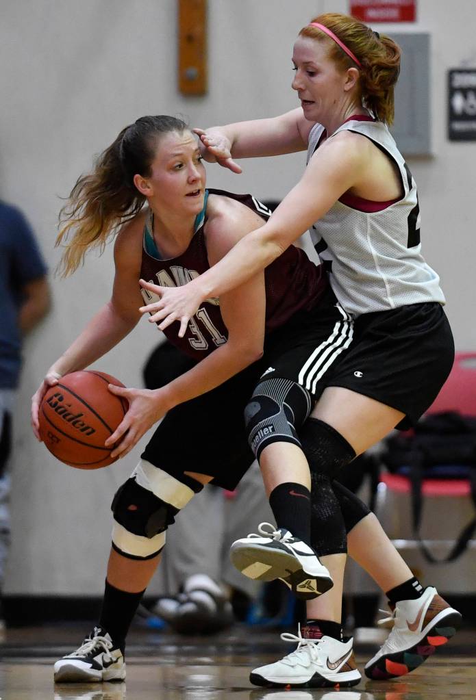 Skagway plays against Haines in the womens final at the Gold Medal Basketball Tournament on Saturday, March 23, 2019. Skagway won 58-49. (Michael Penn | Juneau Empire)