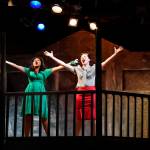 Ericka Lee and Adelaide and Allison Holtkamp as Sarah Brown sing during a performance of Guys and Dolls at Perseverance Theatre on Thursday, March 14, 2019. (Michael Penn | Juneau Empire)