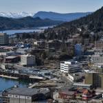 The Chilkat Mountains stand out sharply in the clear spring air over Juneau on Thursday, March 28, 2019. (Michael Penn | Juneau Empire)