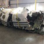 After an extensive underwater search, the wreckage of a Beechcraft B200 was recovered from the ocean waters of Fredrick Sound near Kake. Alaska. (Courtesy Photo | National Transportation Safety Board)