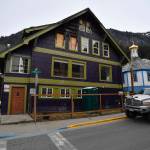 Ernestine Hayes gives a tour of her fire-damaged house at the corner of 5th and Franklin Street on Wednesday, April 3, 2019. (Michael Penn | Juneau Empire)