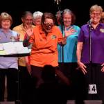 Members of the PFLAG/Juneau Pride Chorus perform at the 45th annual Alaska Folk Festival at Centennial Hall on Monday, April 8, 2019. (Michael Penn | Juneau Empire)