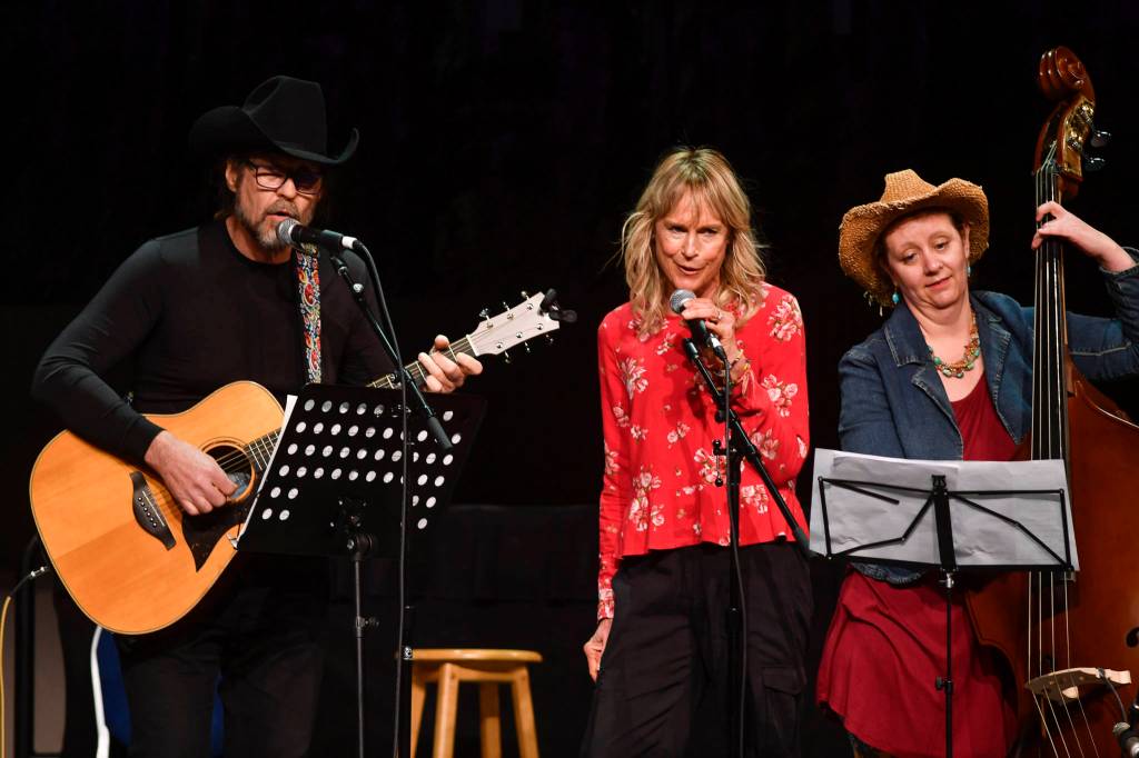 Lost on C, of Juneau, perform at the 45th annual Alaska Folk Festival at Centennial Hall on Monday, April 8, 2019. (Michael Penn | Juneau Empire)