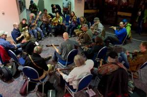 Writers’ Weir: Drum circle jam