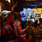 Bar patrons and music lovers catch The Shoot Dangs at the Alaskan Hotel & Bar during Alaska Folk Festival week on Friday, April 12, 2019. (Michael Penn | Juneau Empire)