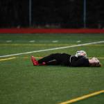 <strong>Michael Penn | Juneau Empire</strong>                                Juneau-Douglas goalkeeper Tad Watson reacts to Thunder Mountains Wallace Adams goal in the first half at Adair-Kennedy Memorial Field on Wednesday. Thunder Mountain won 2-1.