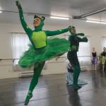 Dancer Elin Antaya, portraying a frog, dances during a rehearsal for Juneau Dance Theatres production of Snow White at Juneau Dance Theatre on Saturday, April 20, 2019. (Alex McCarthy | Juneau Empire)