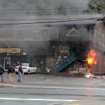 The building that houses The Gym, J&J Deli and more was the site of fire Monday, April 22, 2019. No one was harmed in the fire. Before Capital City Fire/Rescue arrived Alaska Electric Light & Power workers used fire extinguishers to help control the fire. (Ben Hohenstatt | Juneau Empire)