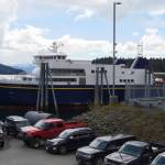 The Alaska Marine Highway ferry Tazlina at the Juneau terminal on Wednesday, April 24, 2019. (Michael Penn | Juneau Empire)