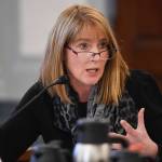 Sen. Natasha Von Imhof, R-Anchorage, pictured here on Feb. 18, 2019, asks why adult preventative care was targeted for elimination, saying she has heard from providers that this service often will bring people into a clinic where they can be asked if they have other medical needs. (Michael Penn | Juneau Empire File)