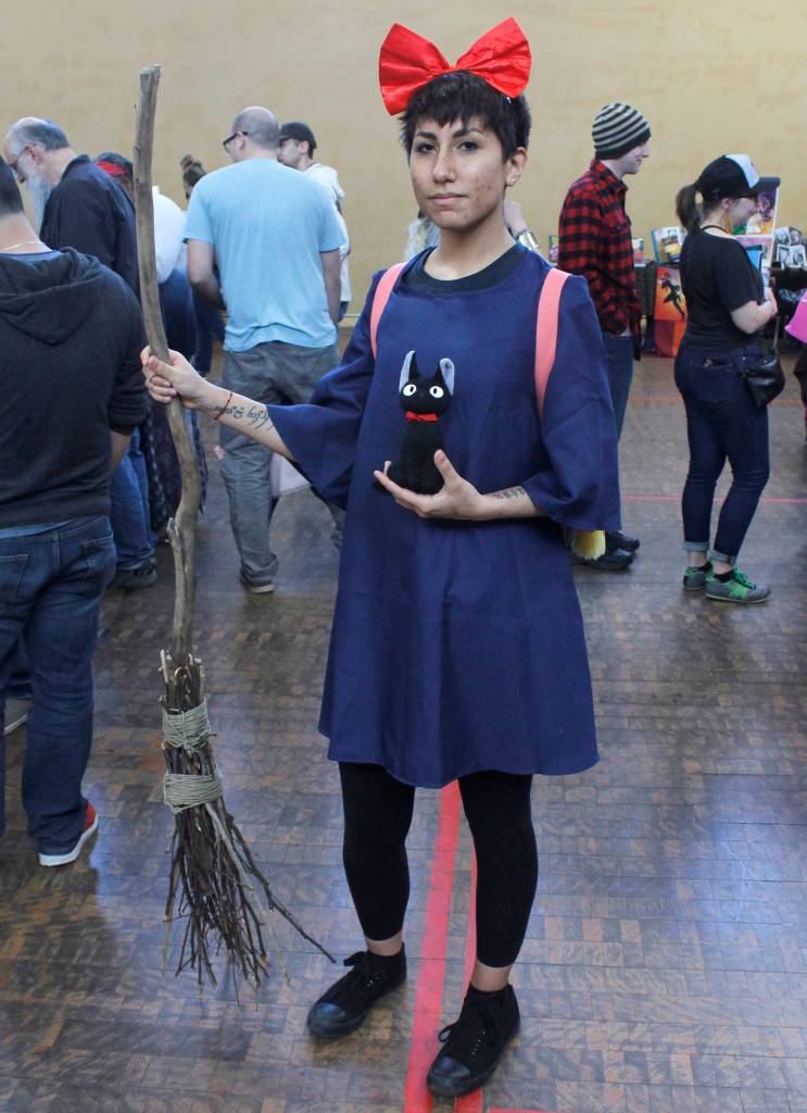 Finnian Saindziel, as Kiki from Kikis Delivery Service, is pictured at the Alaska Robotics Mini-Con on Saturday, April 27, 2019. (Alex McCarthy | Juneau Empire)