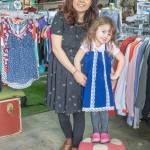 April showers bring May flowers and a perfect time to wear spring dresses. Lily Fredricks, owner of The Rose in Auke Bay, pairs an A-line, short sleeve black dress with hearts and flowers from Freeway Apparel with black leggings, ankle boots from Rock Dog and pink sunglasses from The Gap. Her 3-year-old daughter Lilah wears a vintage blue velvet dress with white lace and hot pink suede clogs by Sanita.