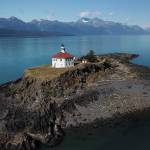The Eldred Rock Lighthouse sits in the middle of Lynn Canal. (Courtesy photo | Matthew York, Marine Exchange of Alaska)