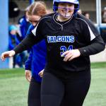 Thunder Mountain High School freshman Aspen Kasper runs across home plate after hitting a home run in the top of the third inning against Sitka at Moller Field on Friday, April 26, 2019. (Courtesy Photo | Sharla Hayes)