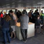 Members of the public explore the bridge of the ferry Tazlina on Sunday, May 5, 2019. (Alex McCarthy | Juneau Empire)