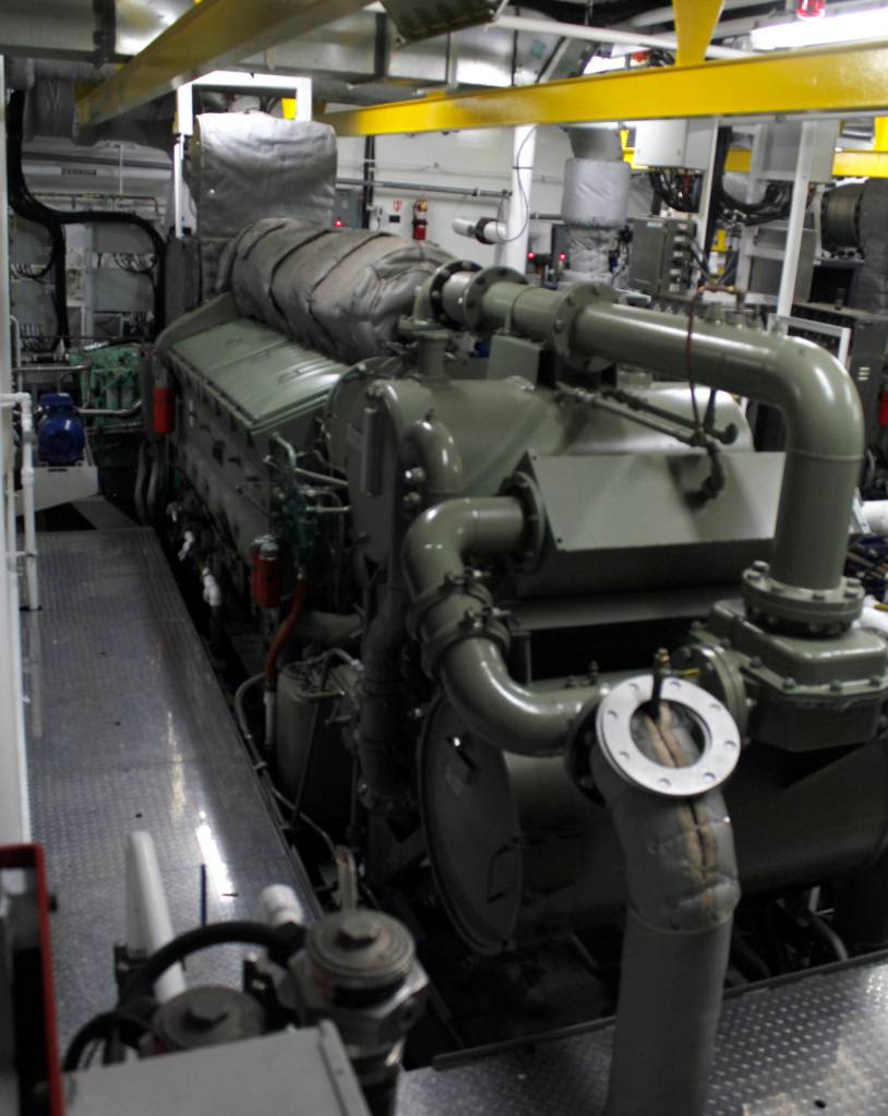 The engine room of the ferry Tazlina is pictured on Sunday, May 5, 2019. (Alex McCarthy | Juneau Empire)