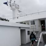 A woman explores the ferry Tazlina on Sunday, May 5, 2019. (Alex McCarthy | Juneau Empire)