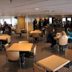 The dining hall of the ferry Tazlina is pictured on Sunday, May 5, 2019. (Alex McCarthy | Juneau Empire)