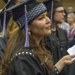 A graduate seen at the University of Alaska Southeast commencement ceremony on Sunday, May 5, 2019. (Erin Laughlin | For the Juneau Empire)