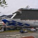 The Royal Princess at the South Franklin Dock on Tuesday, May 14, 2019. (Michael Penn | Juneau Empire)