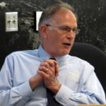 Carl Uchytil, Port Director for City and Borough of Juneau Docks & Harbors, speaks during an Infrastructure Week kickoff presentation, Monday, May 13, 2019. (Ben Hohenstatt | Juneau Empire)