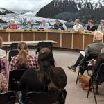 About 35 people attend a Wednesday, May 15, 2019, City and Borough of Juneau Assembly Finance Committee meeting. (Ben Hohenstatt | Juneau Empire)