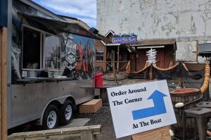 Displaced carts open for business in their new home