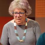 Susan Fitzgerald speaks about her volunteer work at a refugee shelter in New Mexico during a presentation in Juneau on Friday, May 31, 2019. (Ben Hohenstatt | Juneau Empire)