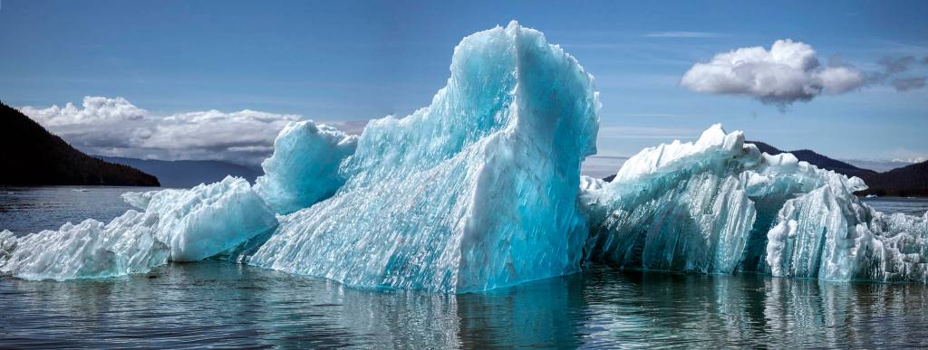 A striking blue iceberg illuminates the sun on the way down Tracy Arm on June 14, 2019. (Courtesy Photo | Janice Gorle)