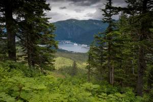 Downtown Juneau as seen from the Mount Bradley Trail in July 2017. (Michael Penn | Juneau Empire File)