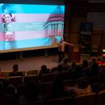 Aidan Key, director of Gender Diversity, speaks after the showing of the movie, The Most Dangerous Year at the University of Alaska on Thursday, June 6, 2019. (Michael Penn | Juneau Empire)