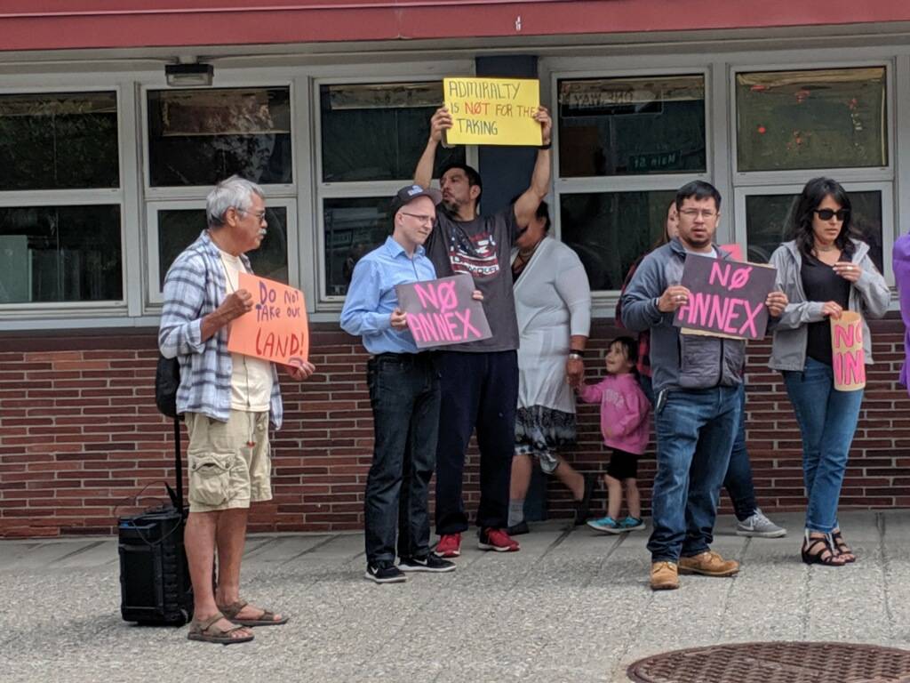 State Rep. Jonathan Kreiss-Tomkins, D-Sitka, is pictured second from left.